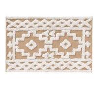 Tapis d'intérieur rectangle en coton à motif ethnique ""Medine"" - Beige - 120 x 170 cm