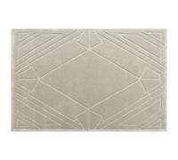 Vente-unique - Tapis tufté en Relief en Laine et Viscose - 160 x 230 cm - Beige - 2500g/m² - OSMERA