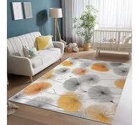 Tapis Ultra Doux Moelleux et Lavable, Style Moderne Du Milieu Siècle Fleurs Pissenlits Tapis Moderne pour Chambre avec Dessous Antidérapant - 40 x 60 cm White pour salon chambre à coucher Multicolore