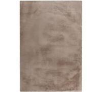 Tapis Uni Doux à Poils Longs Rabbit Taupe 120 x 170 cm Marron