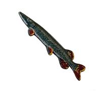 Tapis unique en forme de poisson irrégulier fabriqué à la main avec des détails naturels complexes améliorant et des espaces contemporains (B)