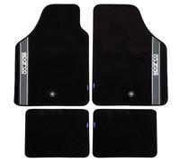 Sparco Jeu de 4 tapis en tissu noir et gris