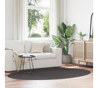 Tapis Vidaxl Anthracite Polyester 160 X 230 Cm Tapis D'accent Rond