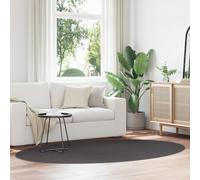 Tapis Vidaxl Anthracite Polyester 160 X 230 Cm Tapis D'accent Rond