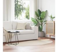 Tapis Vidaxl Beige 100x200 Cm Polyester Anti-Dérapant