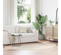 Tapis Vidaxl Beige Polyester 160 X 230 Cm Robuste Tapis De Sol Ovale