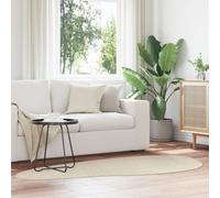 Tapis Vidaxl Beige Tissu 100 X 200 Cm Incrustations Déco