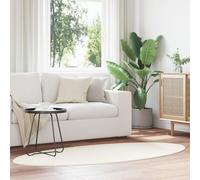 Tapis Vidaxl Crème Laine 100 X 200 Cm Tapis De Surface Ovale Moderne