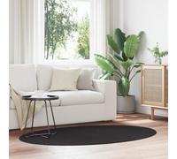 Tapis Vidaxl """"Huarte"""" Noir 100x200 Cm Ovale