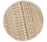 Tapis - vidaXL - Jute fait à la main - 120 cm - Motif géométrique - Style moderne