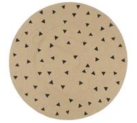 Tapis - vidaXL - Jute fait à la main - Imprimé à triangles - 120 cm - Rond - Moderne