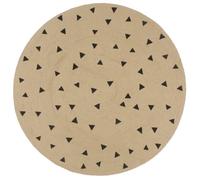 Tapis - vidaXL - Jute fait à la main - Imprimé à triangles - 150 cm - Rond - Intérieur