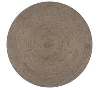 Vidaxl Tapis Fait À La Main Jute Rond 120 Cm Gris