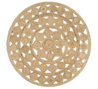 Tapis - vidaXL - Jute tressé - 120 cm - Naturel - Rond - Intérieur
