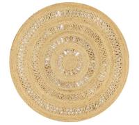 Tapis - vidaXL - Jute tressée - 120 cm - Beige - Fait à la main