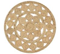 Tapis - vidaXL - Jute tressée - 150 cm - Beige - Rond - Intérieur