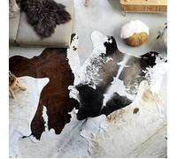 Tapis - vidaXL - Peau de vache véritable - Noir/Blanc - 150x170 cm - Rectangulaire