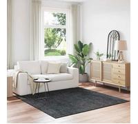 Tapis - VIDAXL - Shaggy anti-dérapant - Gris foncé - 200 x 200 cm - Polypropylène