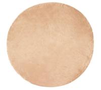 Tapis - VIDAXL - Tafalla - Rond Ø 80 cm - Polyester doux - Beige
