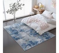Tapis Vieilli Vintage Art Imprimé -Tapis de Convient aux Adultes et aux Enfants, Bleu Flanelle Douce Lavable Antidérapant und Confortable pour Salon ou Bureau 40 x 60 cm