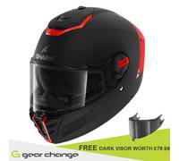 Tapis vierge de casque de moto Shark Spartan RS SP KOK - visière foncée...