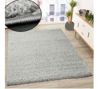 Tapis - VIMODA - Prime Shaggy - 200x200 cm - Gris - Style contemporain