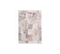 Tapis Vintage à Franges "Akropolis IV" Gris & Argent 160 x 230 cm