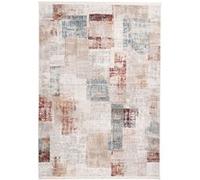 Tapis Vintage à Franges Akropolis IV Gris & Rose 80 x 150 cm Gris