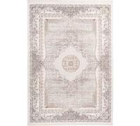 Tapis Vintage à Franges Akropolis V Gris & Argent 200 x 300 cm Gris