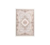 Tapis Vintage à Franges "Akropolis V" Gris & Rose 160 x 230 cm