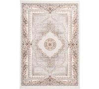 Tapis Vintage à Franges Akropolis V Gris & Rose 160 x 230 cm
