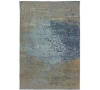Tapis Vintage à Poils Courts Blaze Bleu 155 x 230 cm