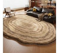 Tapis Vintage Géant Extraordinaire, Tapis De Sol, Dessus-de-lit Anti-dérapant pour Salon Et Chambre, Doux en Fausse Laine(Brown G,200x300cm)