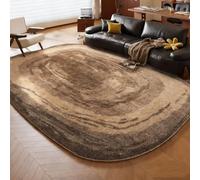 Tapis Vintage Géant Extraordinaire, Tapis De Sol, Dessus-de-lit Anti-dérapant pour Salon Et Chambre, Doux en Fausse Laine(Brown B,240x360cm)