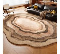 Tapis Vintage Géant Extraordinaire, Tapis De Sol, Dessus-de-lit Anti-dérapant pour Salon Et Chambre, Doux en Fausse Laine(Brown D,150x200cm)