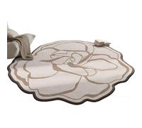 Tapis Vintage Géant Extraordinaire, Tapis De Sol, Dessus-de-lit Anti-dérapant pour Salon Et Chambre, Doux en Fausse Laine(Irregular C,Diameter 180cm)