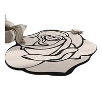 Tapis Vintage Géant Extraordinaire, Tapis De Sol, Dessus-de-lit Anti-dérapant pour Salon Et Chambre, Doux en Fausse Laine(Irregular G,Diameter 160cm)