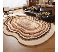 Tapis Vintage Géant Extraordinaire, Tapis De Sol, Dessus-de-lit Anti-dérapant pour Salon Et Chambre, Doux en Fausse Laine(Brown A,180x280cm)