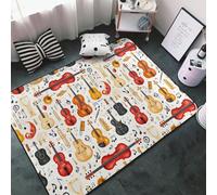 Tapis vintage imprimé violoncelle pour salon - Tapis antidérapant lavable et doux pour chambre à coucher, salle à manger, salon, chambre, 152,4 x 99,1 cm
