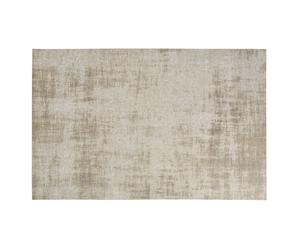 Tapis vintage tissé jacquard écru et beige 155x230 155x230cm Blanc