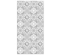 Panorama Tapis Vinyle - Modèle Carreaux Ciments Grenade Gris 60x200 cm - Différentes Tailles - Deco Maison, Cuisine, Chambre et Exterieur