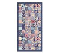 Panorama Tapis Vinyle - Modèle Carreaux Ciments Cuisine Rose 140x200 cm - Différentes Tailles - Deco Maison, Cuisine, Chambre et Exterieur