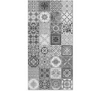 Tapis Vinyle Panorama Carreaux Ciments Nijar Gris 40x80 cm - Tapis pour Cuisine, Bureau et Salon en PVC