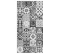 Panorama Tapis Vinyle - Modèle Carreaux Ciments Nijar Gris 80x150 cm - Différentes Tailles - Deco Maison, Cuisine, Chambre et Exterieur