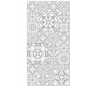 Panorama Tapis Vinyle - Modèle Carreaux Ciments Talavera Gris 60x250 cm - Différentes Tailles - Deco Maison, Cuisine, Chambre et Exterieur