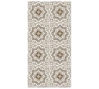 Panorama Tapis Vinyle - Modèle Carreaux Ciments Tolédo Brun 40x80 cm - Différentes Tailles - Deco Maison, Cuisine, Chambre et Exterieur