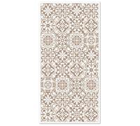 Panorama Tapis Vinyle - Modèle Carreaux Ciments Triana Brun 120x160 cm - Différentes Tailles - Deco Maison, Cuisine, Chambre et Exterieur
