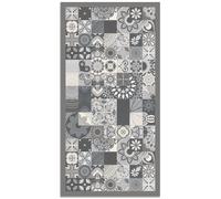 Tapis Vinyle Panorama Carreaux de Ciments Cuisine Gris 40x80 cm - Tapis pour Cuisine, Bureau et Salon en PVC