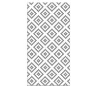 Tapis Vinyle Panorama Carrés Gris 60x110 cm - Tapis pour Cuisine, Bureau et Salon en PVC