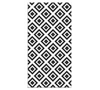 Tapis Vinyle Panorama Carrés Noirs 60x110 cm - Tapis pour Cuisine, Bureau et Salon en PVC